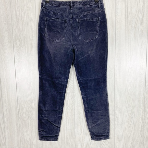 Free People | High Rise Dark Blue Skinny Corduroy Pants Size 29 - Picture 2 of 9